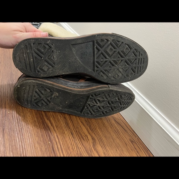 EUC Converse All Star Brown Leather Faux Fur Lace Up  Boots Size 8.5 US - Picture 3 of 5